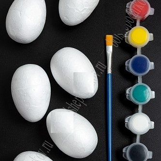 Пасхальный декор "Яйца с красками" 4*6 см SF-5009 фото, картинки
