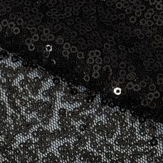 Ткань для пэчворка «Черная» пайетки, 33 × 33 см   3891576 фото