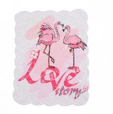 Нашивка на одежду "Фламинго Любовная история" 25*20 см фото