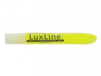Контур универсальный 12мл ЛК LuxLine Желтый флуоресцентный (ткань, дерево, гипс, керамика) L  фото, картинки