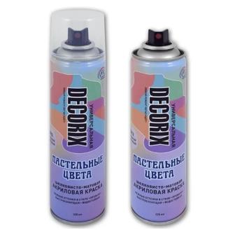 Аэрозольная краска универсальная  Пастельные цвета DECORIX, 335 мл, пастельный фиолетовый фото, картинки