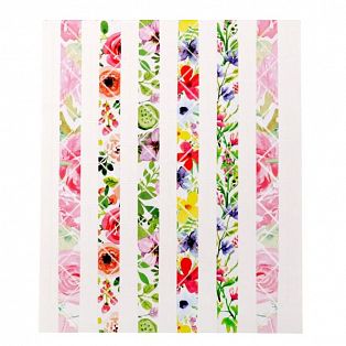Пластиковые наклейки-уголки для фотографий "Акварельные цветы", 11 х 13 см 1512204 фото