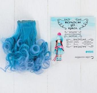 Волосы - тресс для кукол "Завитки" длина волос 15 см, ширина 100 см, №LSA032   3588528 фото, картинки