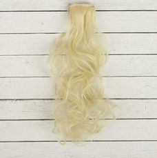 Волосы - тресс для кукол "Кудри" длина волос 40 см, ширина 50 см, № 613А 2294339    фото