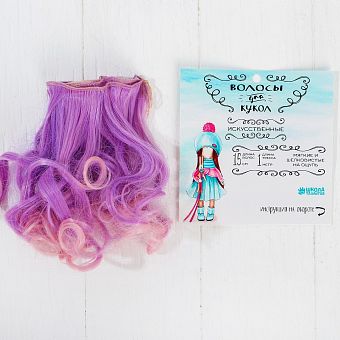 Волосы - тресс для кукол "Завитки" длина волос 15 см, ширина 100 см, №LSA027   3588525 фото, картинки