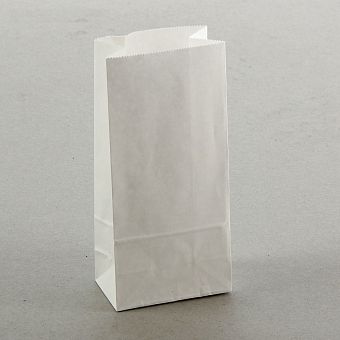 Пакет бумажный фасовочный, белый, прямоугольное дно 8 х 5 х 17 см   1307015 фото, картинки