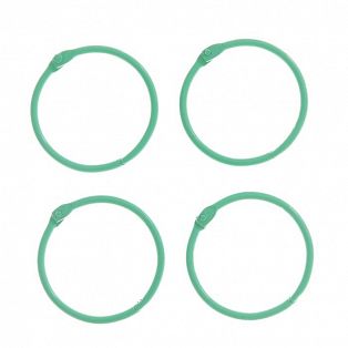 Кольца для творчества (для фотоальбомов) "Светло-зелёное" набор 4 шт d=4,5 см   фото