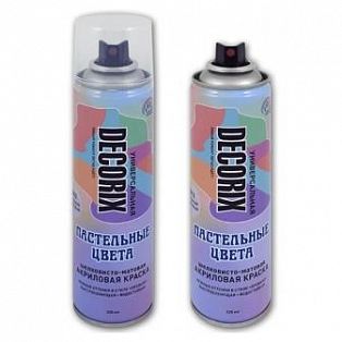 Аэрозольная краска универсальная  Пастельные цвета DECORIX, 335 мл, пастельный фиолетовый фото