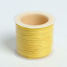 Шнур вощеный хлопковый на бобине d=0,5мм, L=50м, цвет жёлтый 7405617 фото