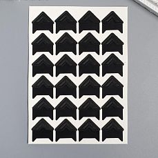 Набор уголков с кармашком для фотографий 24 уголка "Стиль" чёрный 12,5х9 см   5178805 фото