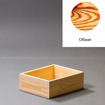 Ящик деревянный стандарт 25х20х8 см. (обжиг)  фото, картинки