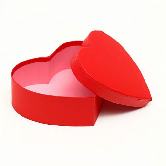 Коробка сердце "Красный" №1, 21 х 19 х 9 см фото, картинки
