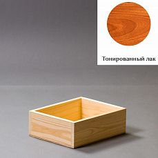 Ящик деревянный стандарт 25х20х8 см. (лак)  фото