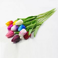 Одиночный тюльпан из латекса (цвета в ассортименте) фото