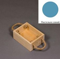 Ящик стандарт с ручкой канат 20*15*8 см Пастельно-синий фото