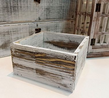 Ящик прямоугольный, состаренный, 15×16×8 см  фото, картинки