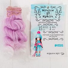 Волосы - тресс для кукол "Кудри" длина волос 15 см, ширина 100 см, №LSA004   3588512 фото