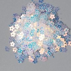 Глиттер в баночке «Цветок белый с синим отливом», 5 х 2 х 2 см   4344916 фото