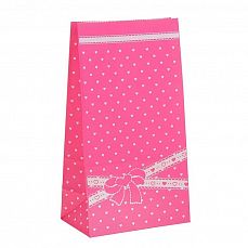 Пакет фасовочный "Бантик", цвет розовый, 18 см × 8 см × 24 см фото