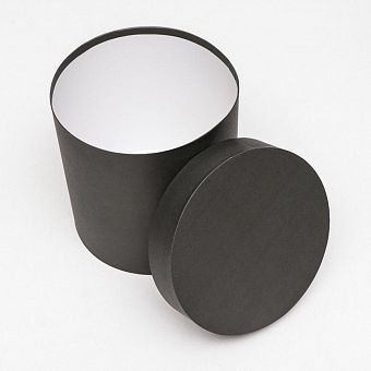 Круглая коробка "Краски" черный №3, 22 x 22 см фото, картинки
