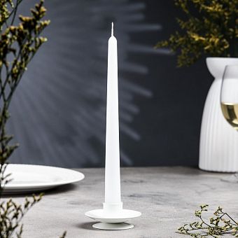 Подсвечник металл на 1 свечу "Лотос 2Н", 2,5х7,5 см, белый 1596043 фото, картинки